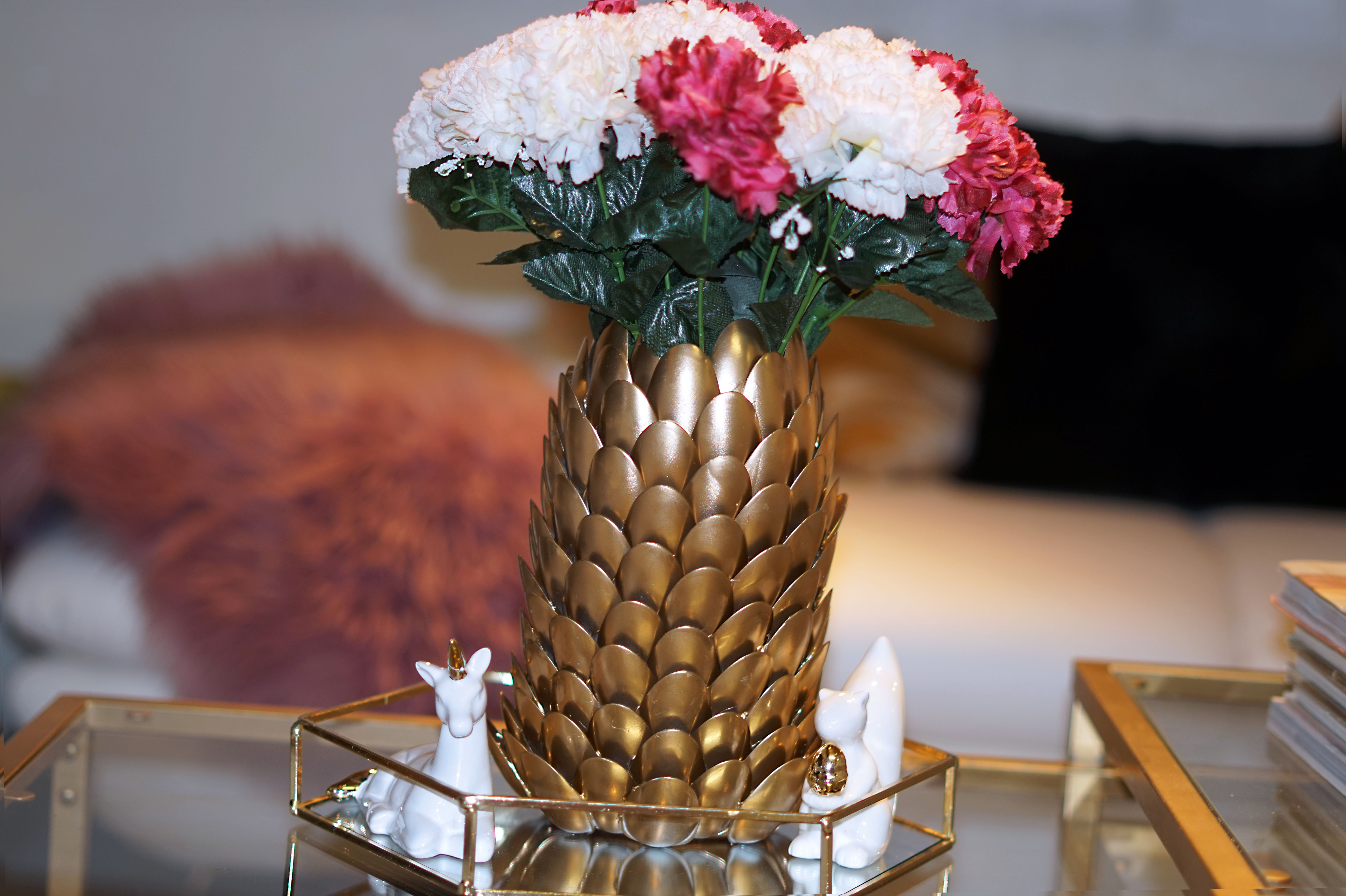 Gold Flower vase