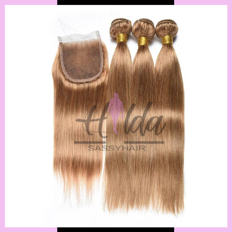 Straight honey blonde