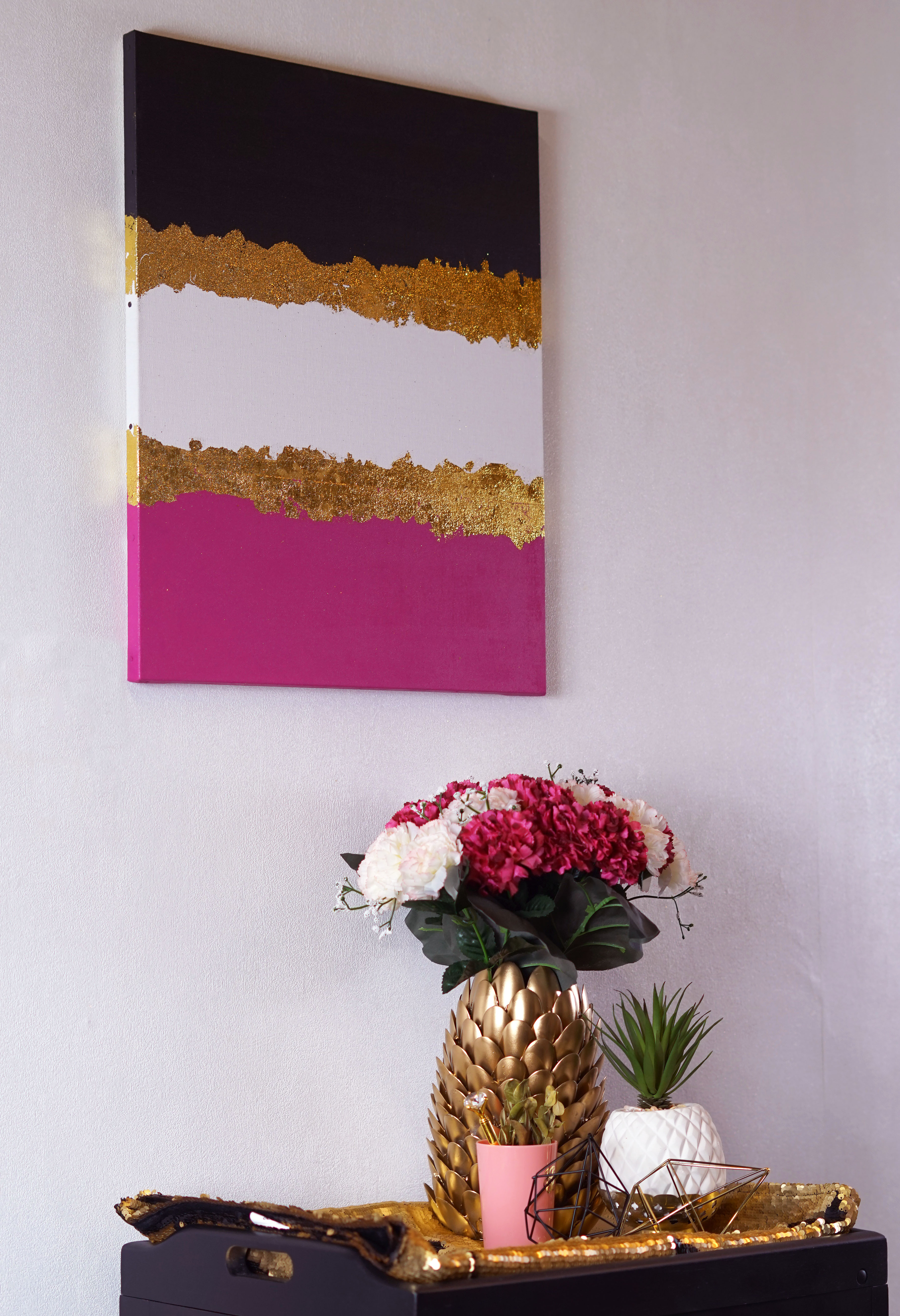 Canvas stands on the wall