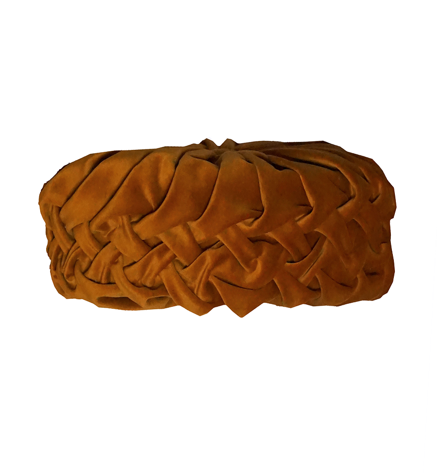 yellow velvet pillow