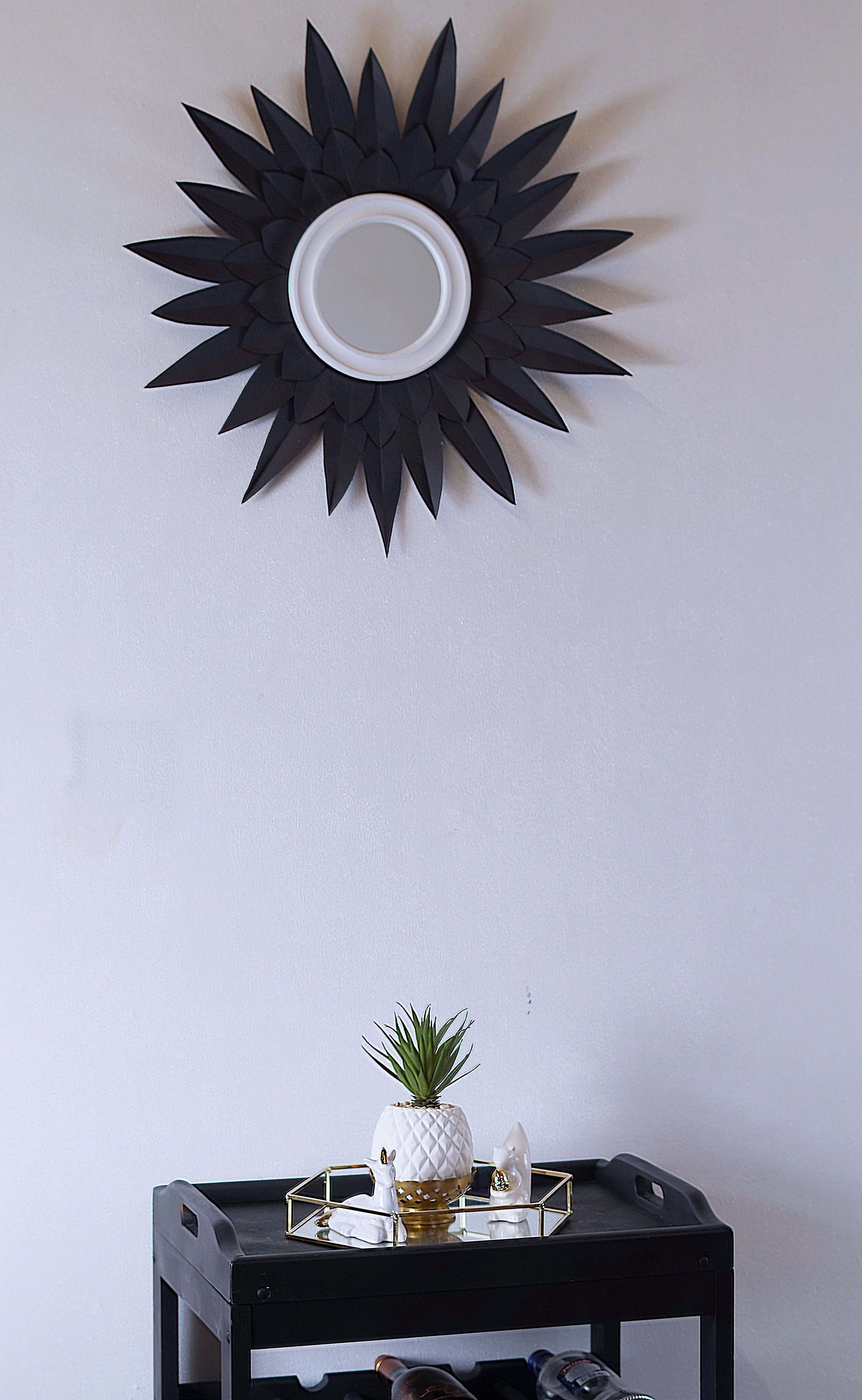 Round paper leaves mirror