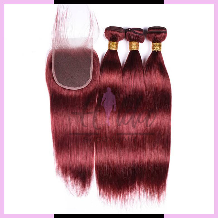 Burgundy 33# hair bundles