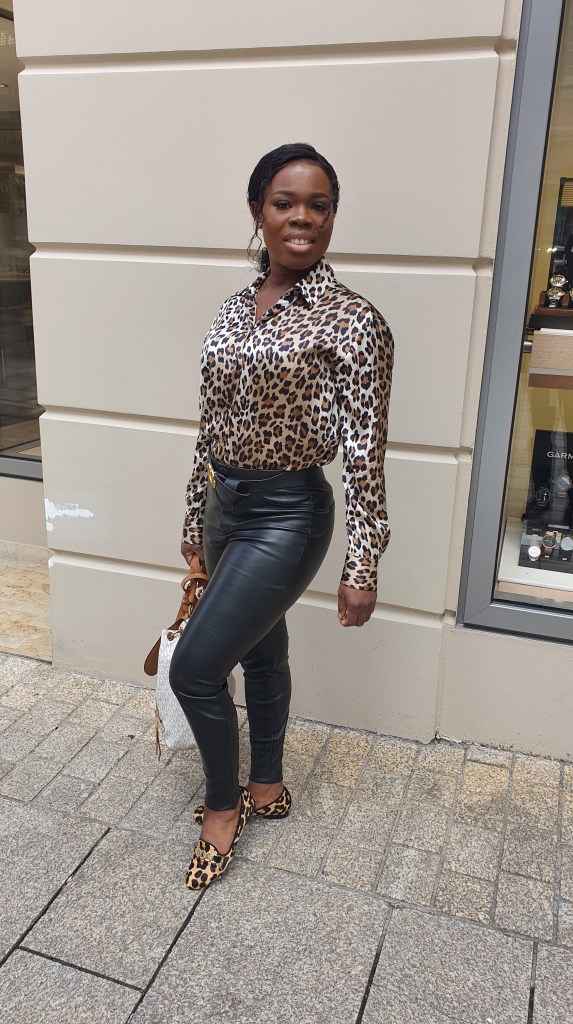 Leopard silk blouse
